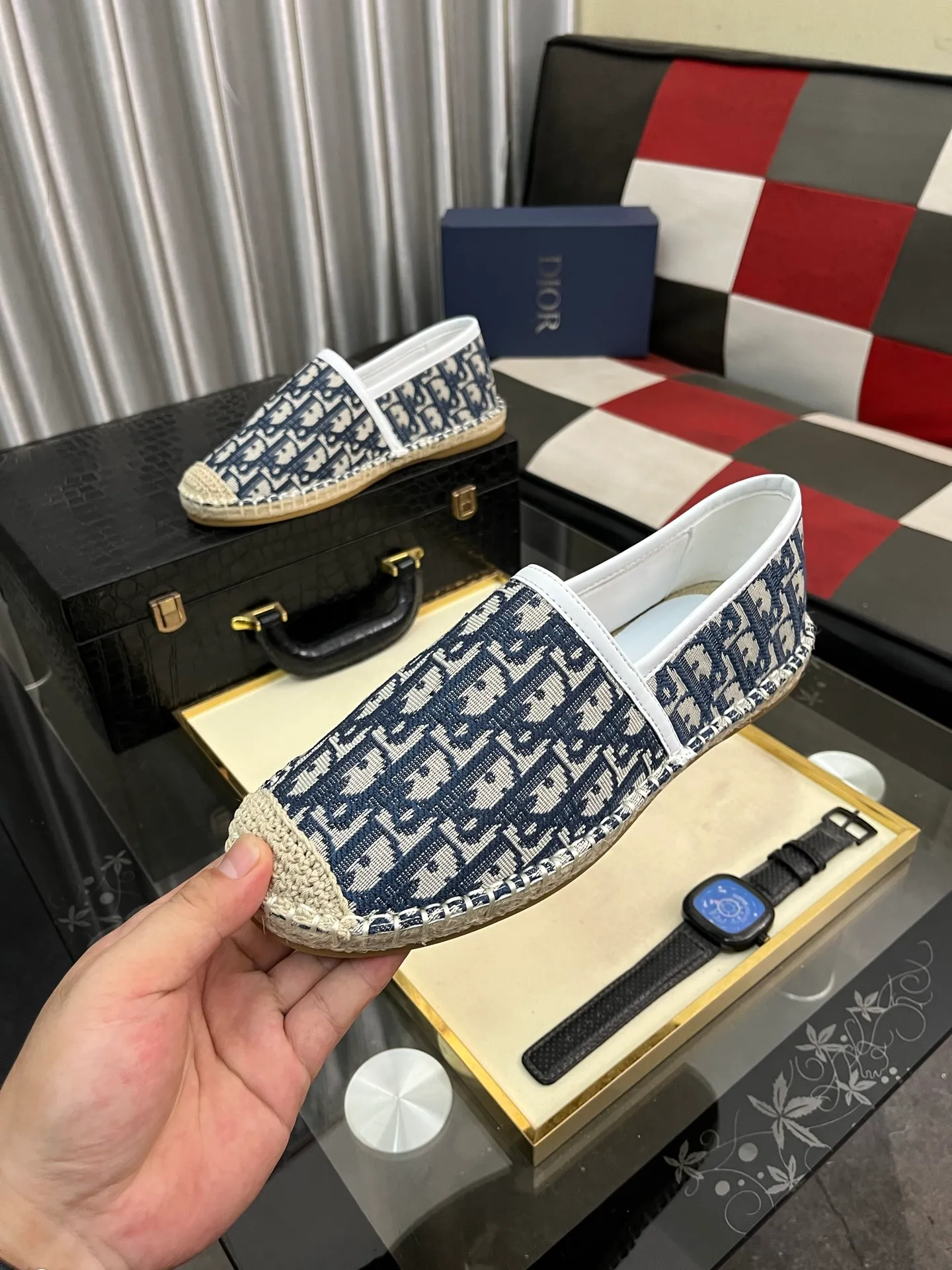 Men's shoes 💰400⌚️⌚️Dior men's latest slip-on Loaf casual fisherman's shoes ✔️The original version is available simultaneously at the counter and is a one-to-one replica🎩Material: Italian imported waterproof fabric, pure hand-pulled strings, raw rubber breathable outsole, lining breathable and comfortable lambskin, 100% comfortable density, original rubber outsole wear-resistant ✔️Code number: 38-44, you deserve it, (Note: 45 and 46 can be customized, non-refundable and non-exchangeable)